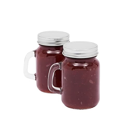 Juvale 24-Pack 4 oz Mason Jars with Handles, Metal Lids for Arts & Crafts