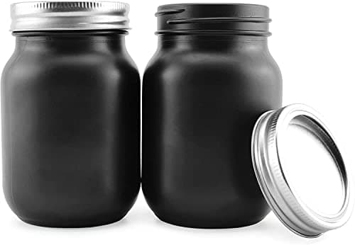 Darware Black Chalkboard Mason Jars (Pint Size, 6-Pack)