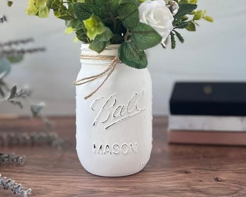 Rustic Mason Jars for Wedding Centerpieces with Artificial Flowers