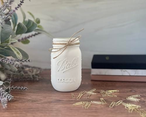Rustic Mason Jars for Wedding Centerpieces with Artificial Flowers