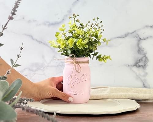 Rustic Mason Jars for Wedding Centerpieces with Artificial Flowers