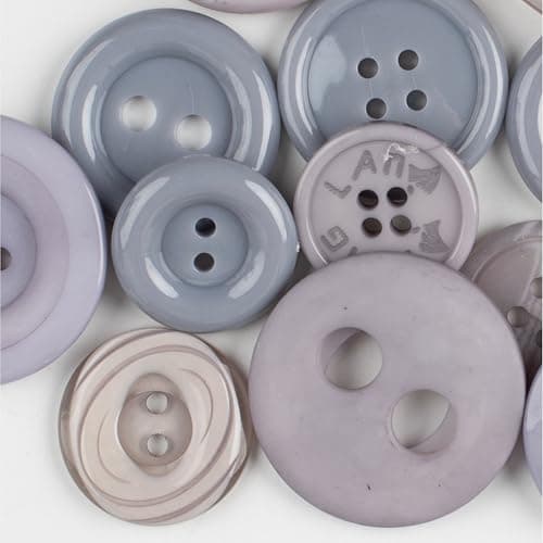 Blumenthal Gray & Black Mason Jar Sewing Buttons