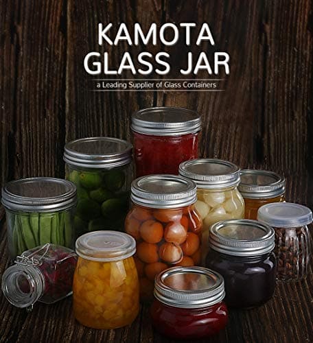 KAMOTA 12 oz Mason Jars, 20 Pack, Whiteboard Labels Included