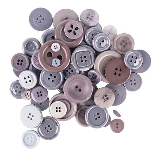 Blumenthal Gray & Black Mason Jar Sewing Buttons