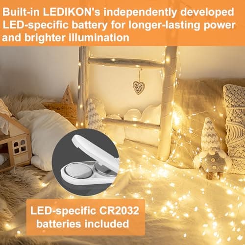 24 Pack Battery Operated Silver Warm White Fairy Lights for Parties and Decor