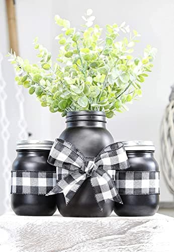 Darware Black Chalkboard Mason Jars (Quart Size, 2-Pack)