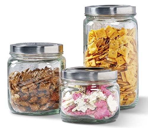 Airtight Kitchen Food Storage Canisters - 3 Piece Set