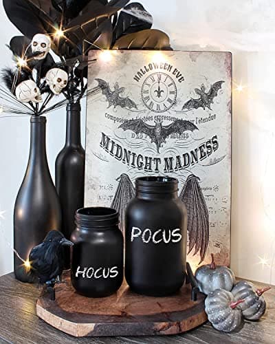 Darware Black Chalkboard Mason Jars (Pint Size, 6-Pack)