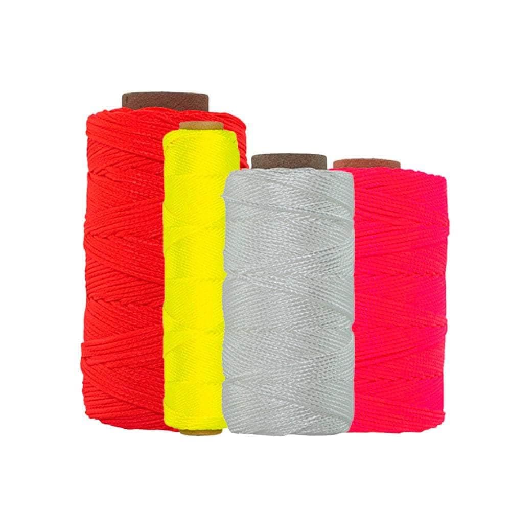 SGT KNOTS Fluorescent Yellow 275ft Twisted Mason Nylon String for Masonry & DIY Projects