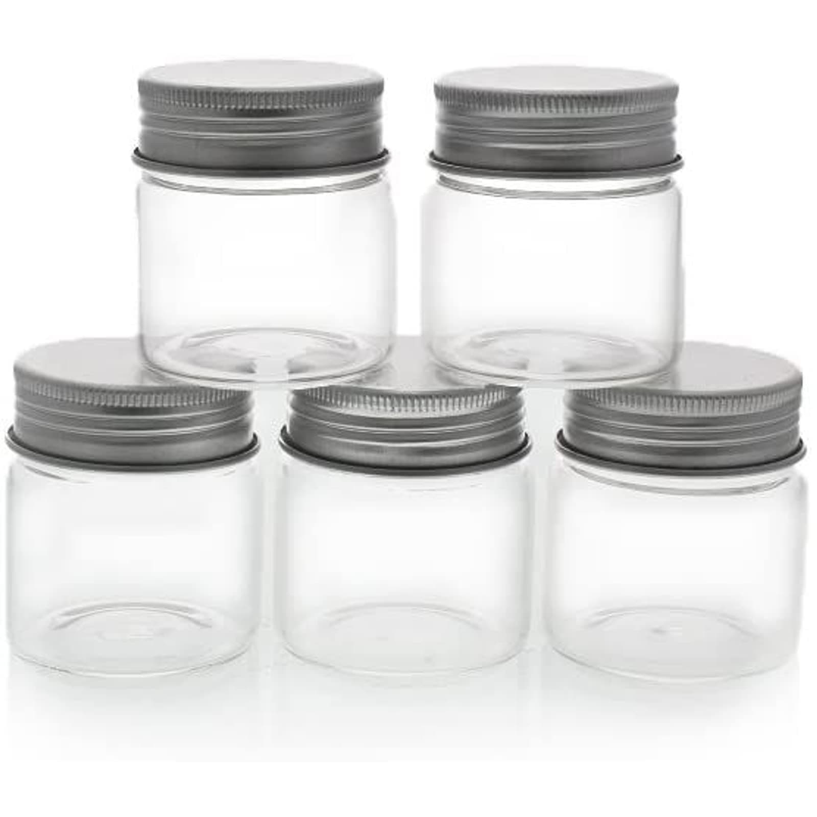 Juvale Mini Glass Jars, 5 Pack, 1.7 oz Lids Included
