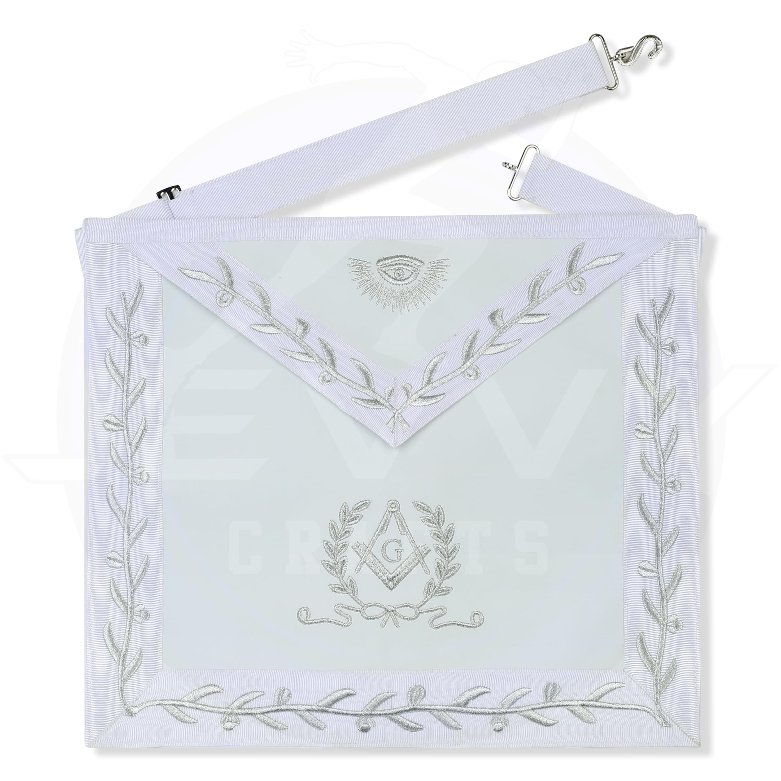 Synthetic Leather Masonic White Apron for Freemasons