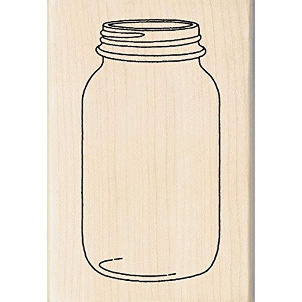 EK Success Wood Stamp 4"x2.75" for Mason Jar Arts and Crafts